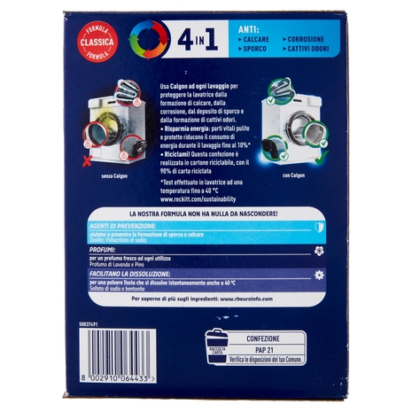 Calgon Original Power Polvere 4in1 Anticalcare lavatrice 900 gr